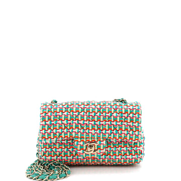 Chanel Classic Single Flap Bag Quilted Tweed Mini