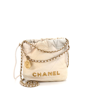Chanel 22 Chain Hobo Quilted Shaded Calfskin Mini