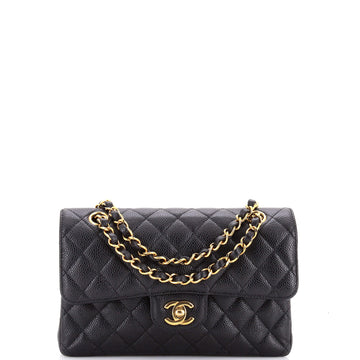 Chanel Classic Double Flap Bag Quilted Caviar Small