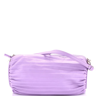 Loewe Bracelet Pouch Shoulder Bag Pleated Leather