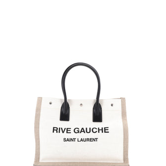 Saint Laurent Rive Gauche Shopper Tote Canvas Small