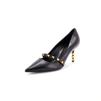 Valentino Garavani Women's Rockstud Sculpted Heel Pumps Leather