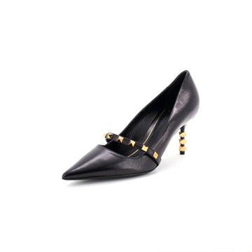 Valentino Garavani Women's Rockstud Sculpted Heel Pumps Leather