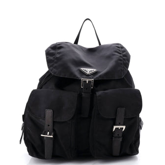 Prada Double Front Pocket Backpack Tessuto Medium