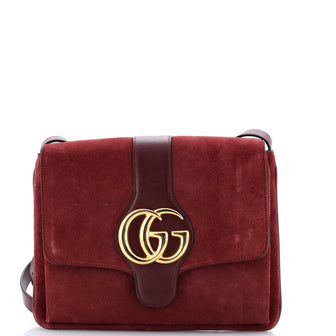 Gucci Arli Shoulder Bag Suede with Leather Medium