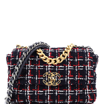 Chanel 19 Flap Bag Quilted Tweed Medium