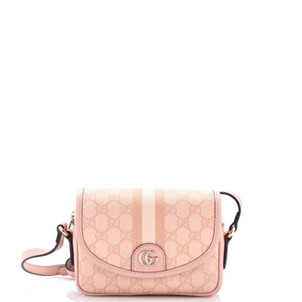 Gucci Ophidia Flap Shoulder Bag GG Coated Canvas Mini