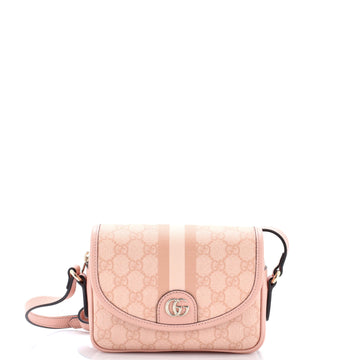 Gucci Ophidia Flap Shoulder Bag GG Coated Canvas Mini