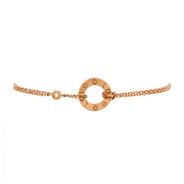 Cartier 2 Diamonds Love Bracelet 18K Rose Gold with Diamonds