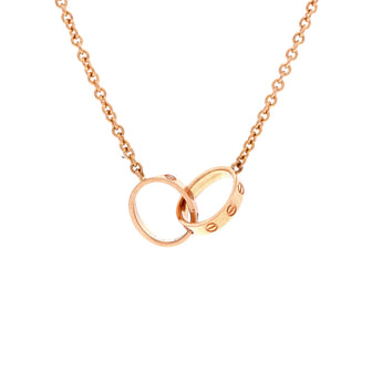 Cartier Love Interlocking Necklace 18K Rose Gold