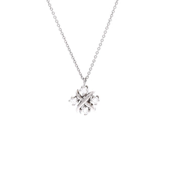 Tiffany & Co. Schlumberger Lynn Pendant Necklace Platinum with Diamonds