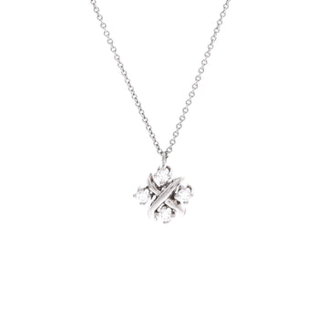 Tiffany & Co. Schlumberger Lynn Pendant Necklace Platinum with Diamonds