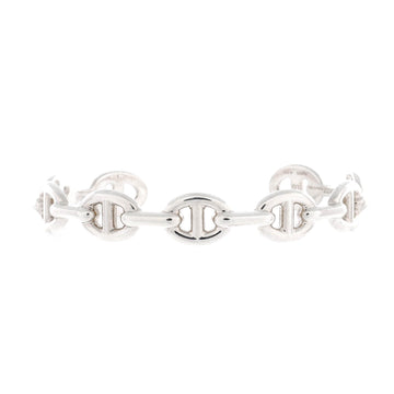 Hermes Chaine d'Ancre Enchainee Cuff Bracelet Sterling Silver Medium