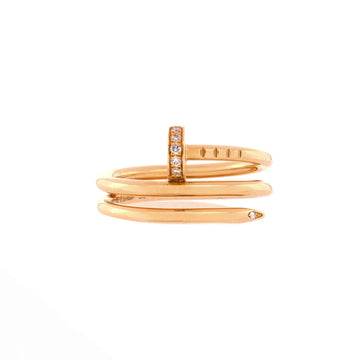 Cartier Juste un Clou Double Ring 18K Yellow Gold and Diamonds Small