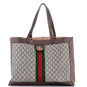 Gucci Ophidia Soft Open Tote GG Coated Canvas East West