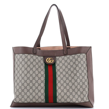 Gucci Ophidia Soft Open Tote GG Coated Canvas East West