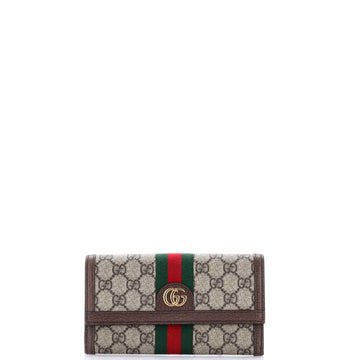 Gucci Ophidia Continental Wallet GG Coated Canvas