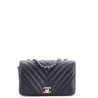 Chanel Statement Flap Bag Chevron Calfskin Mini