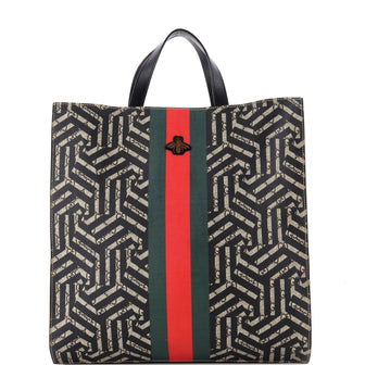 Gucci Convertible Soft Open Tote Caleido GG Coated Canvas