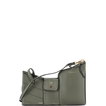 Fendi Bustine 3 Pockets Crossbody Bag Leather Mini