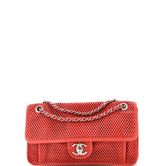 Chanel Up In The Air Flap Bag Perforated Leather Medium