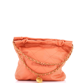 Chanel 22 Chain Hobo Quilted Caviar Small
