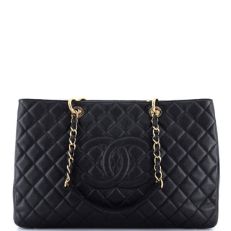 Chanel Grand Shopping Tote Quilted Caviar XL