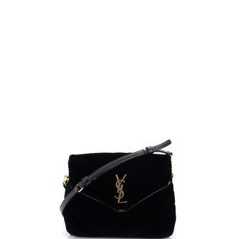 Saint Laurent Loulou Shoulder Bag Matelasse Chevron Velvet Toy