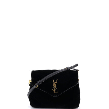 Saint Laurent Loulou Shoulder Bag Matelasse Chevron Velvet Toy