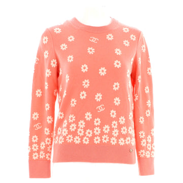 Chanel Women's Daisy CC Crewneck Sweater Cashmere Blend