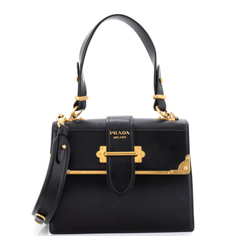 Prada Cahier Convertible Shoulder Bag City Calf and Saffiano Medium