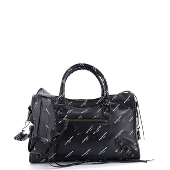 Balenciaga Logo City Classic Studs Bag Leather Small