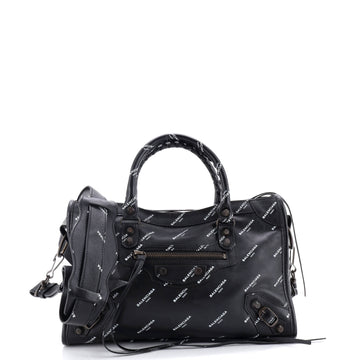 Balenciaga Logo City Classic Studs Bag Leather Small