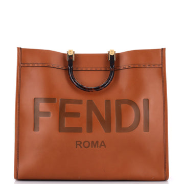 Fendi Sunshine Shopper Tote Leather Large