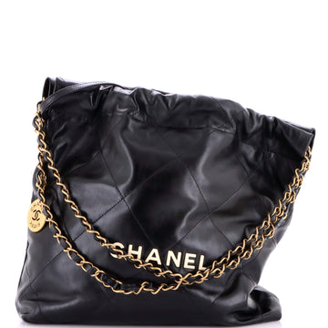 Chanel 22 Chain Hobo Quilted Calfskin Small