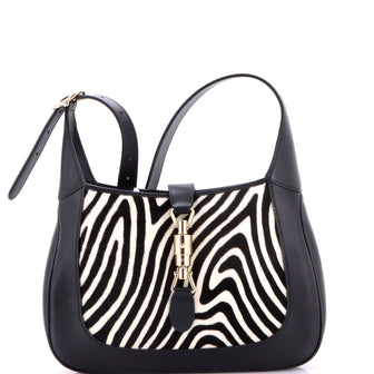 Gucci Jackie 1961 Hobo Leather with Printed Calf Hair Small