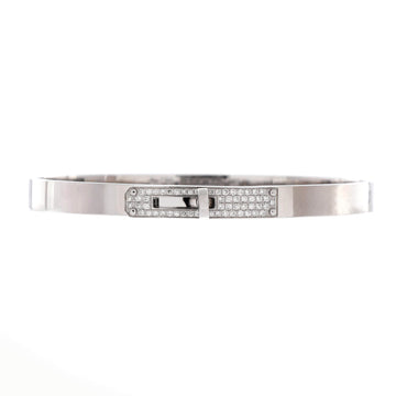 Hermes Kelly Bracelet 18K White Gold and Pave Diamonds Small