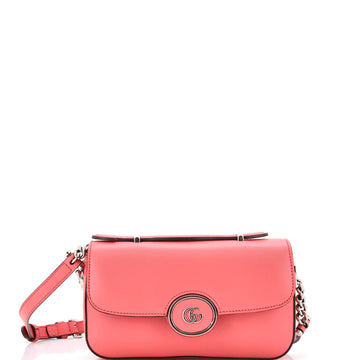 Gucci Petite GG Flap Shoulder Bag Leather Small
