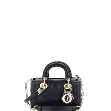 Christian Dior Lady D-Joy Bag Cannage Quilt Lambskin Micro