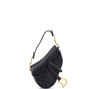 Christian Dior Saddle Handbag Leather Mini