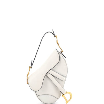 Christian Dior Saddle Handbag Leather Mini