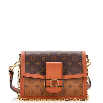 Louis Vuitton Dauphine Shoulder Bag Reverse Monogram Canvas MM