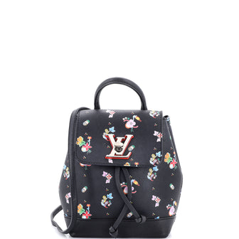 Louis Vuitton Lockme Backpack Floral Printed Leather Mini