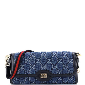 Gucci Luce Shoulder Bag GG Denim Small
