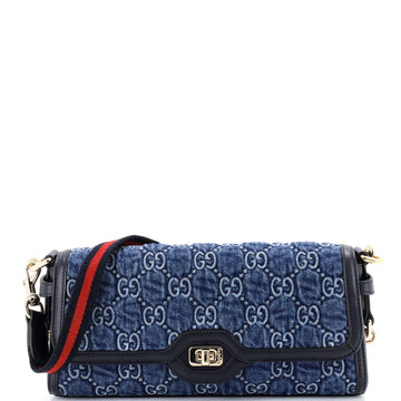 Gucci Luce Shoulder Bag GG Denim Small