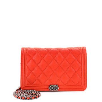 Chanel Boy Wallet on Chain Quilted Caviar