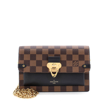 Louis Vuitton Vavin Chain Wallet NM Damier with Leather