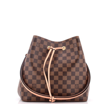 Louis Vuitton NeoNoe Handbag Damier with Leather MM