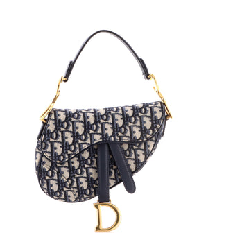 Christian Dior Saddle Handbag Oblique Canvas Mini