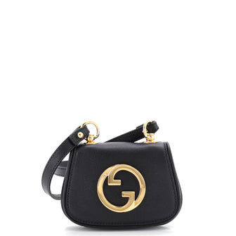 Gucci Blondie NM Card Case Wallet with Strap Leather